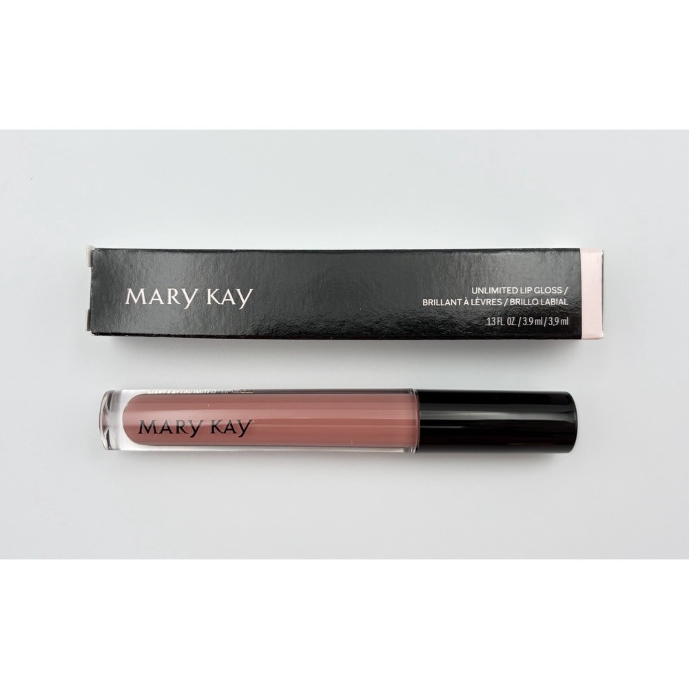 Mary Kay Unlimited Lip Gloss Nude Blush 0.13 oz Full Size New with Box NIB
